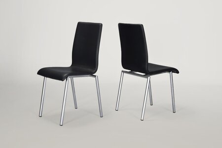 Stuhlgestell in Edelstahl oder schwarz 